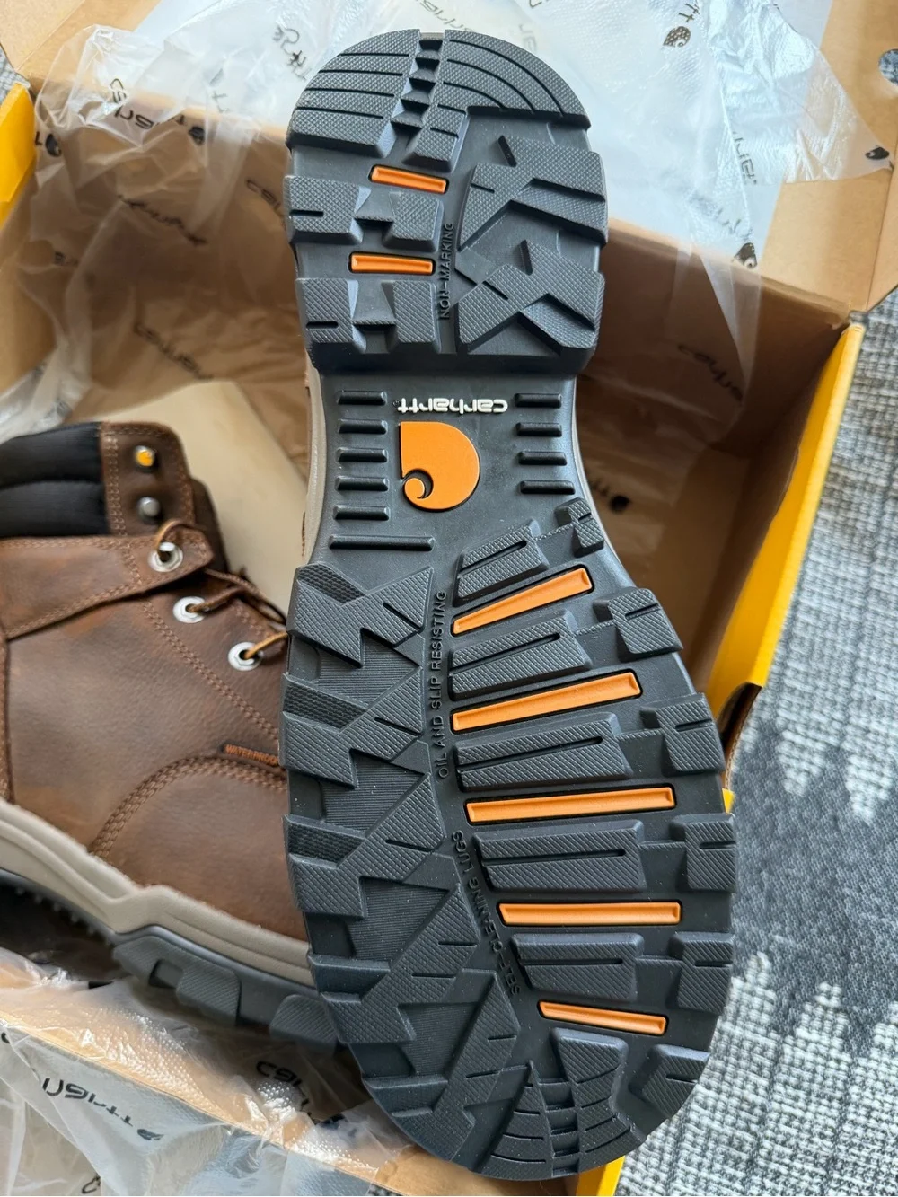 Carhartt Brown and Black Ground Force 6-Inch Waterproof Work Boot